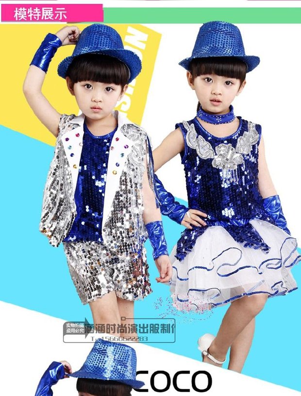 Trang phục khiêu vũ cho trẻ em Jazz Ngày bé trai và bé gái trang phục giáng sinh trẻ em