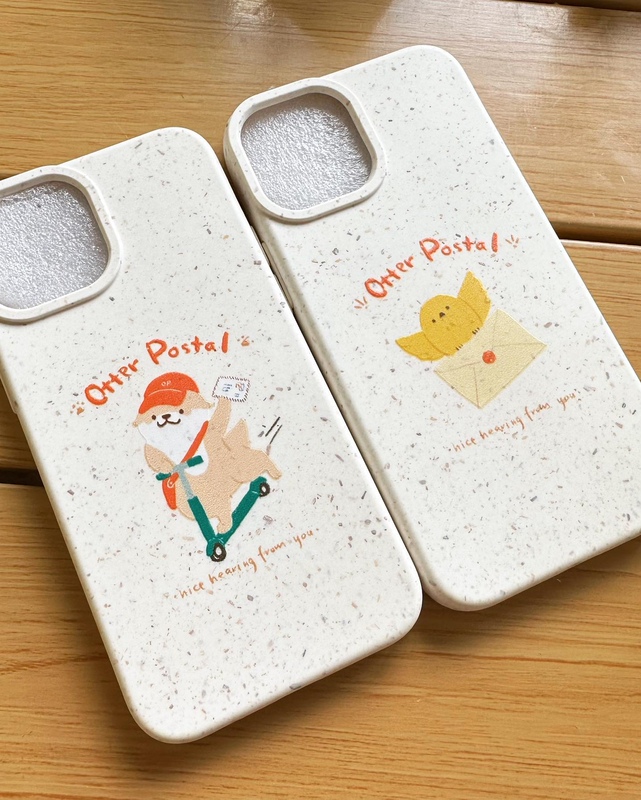 Shine Original Cute Otter Little Animal Postman Illustration Biodegradable Phone Case