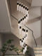 Villa Duplex Staircase Chandelier Hollow Long Chandelier Modern Minimalist Loft Apartment Hotel Rotating Crystal Staircase Light