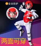 Детское защитное снаряжение для тхэквондо, комплект для тренировок, шлем, маска, полный комплект