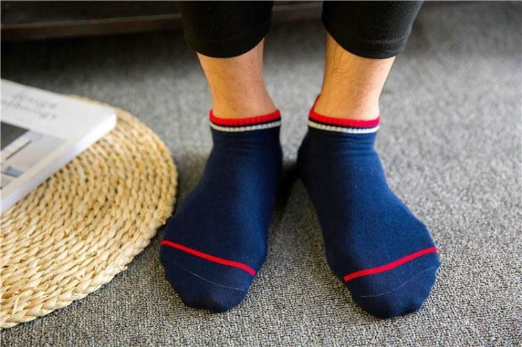 5 đôi vớ nam cỡ lớn 43 44 45 46 47 48 bông thêm số lượng lớn cộng với phân bón để tăng wa thấp tất chân nam