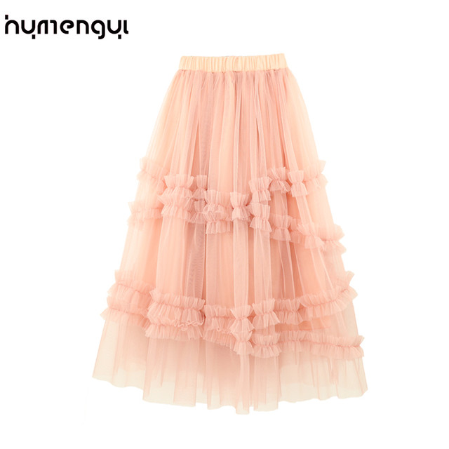 Girls Cake Skirt Princess Half-length Skirt Baby Fairy Fan Sweet Mesh Ankle Skirt Cute Half Skirt