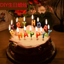 Birthday Cake Candle Decorated English Letter Birthday Candle Romantic Babys Year Cartoon Happy Birthday Candle