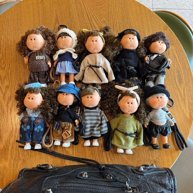Japanese Curly Hair Potato Doll Bag Pendant Cute Cross-Dressing Mia Doll Keychain Autumn and Winter Accessories
