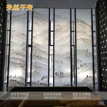 Customized glass partition screen sample plant laminated glue dry clip metal wire sample tempered fully semi-transparent public