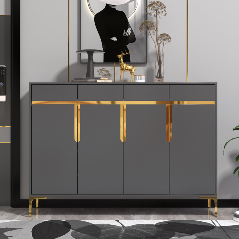 Home entrance light luxury style shoe cabinet modern simple large capacity high-end porch Hall partition storage