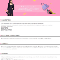 New Women's Luggage Shoes Clothing ebay Description Template Details Page Publication Template Compatible with Mobile Phone