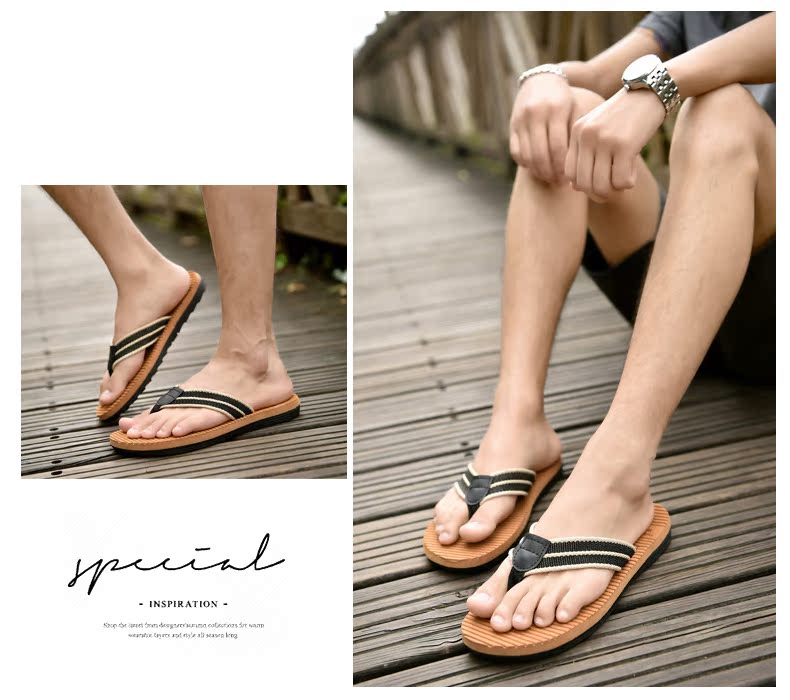 9.9 mùa hè flip flops nam pinch cá tính mặc giày bãi biển nam xu hướng dép và dép mùa hè không trượt sinh viên