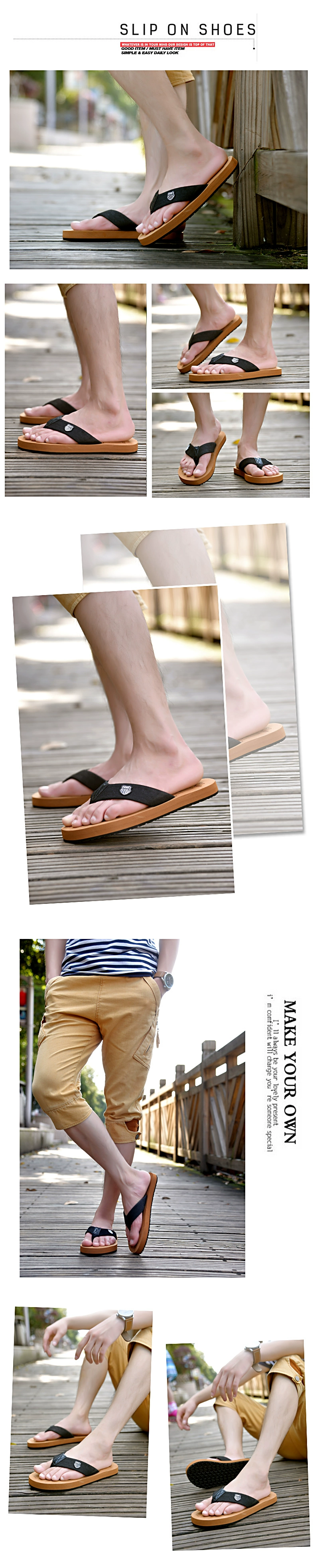 9.9 dép của nam giới flip flops nam hỗ trợ ánh sáng trượt toe nền tảng dày giày thủy triều clip chân kéo cá tính mùa hè