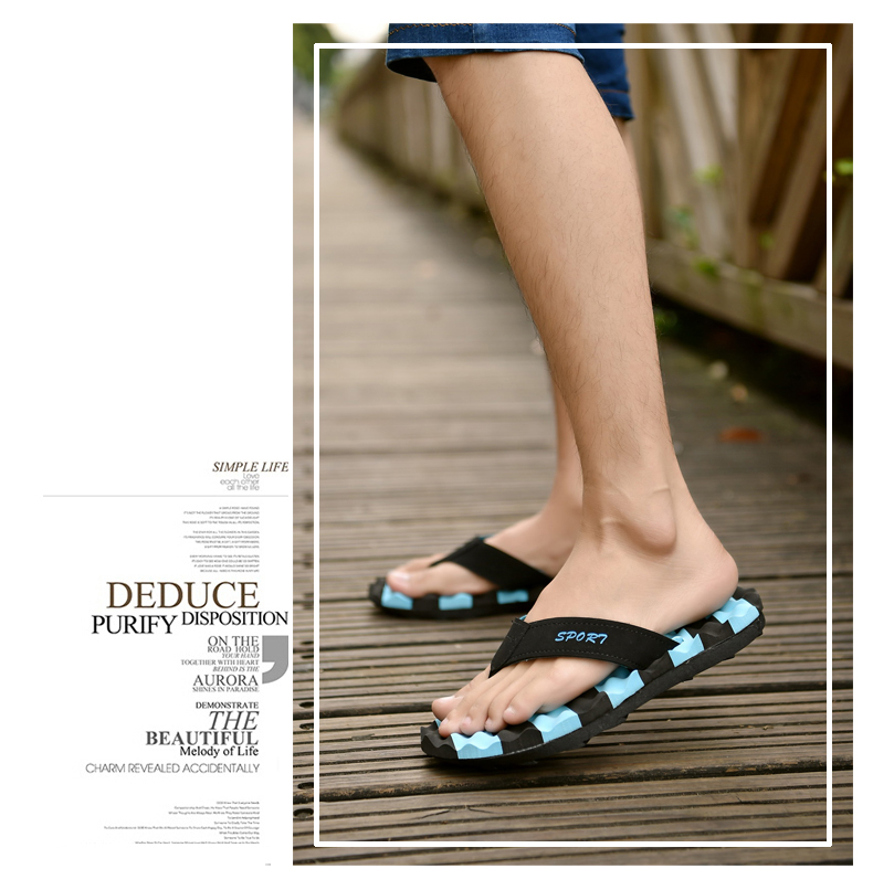 Mùa hè flip-flops dép của nam giới các cặp vợ chồng dép dày dưới pin hỗ trợ giày clips kéo non-slip chịu mài mòn massage triều cá tính