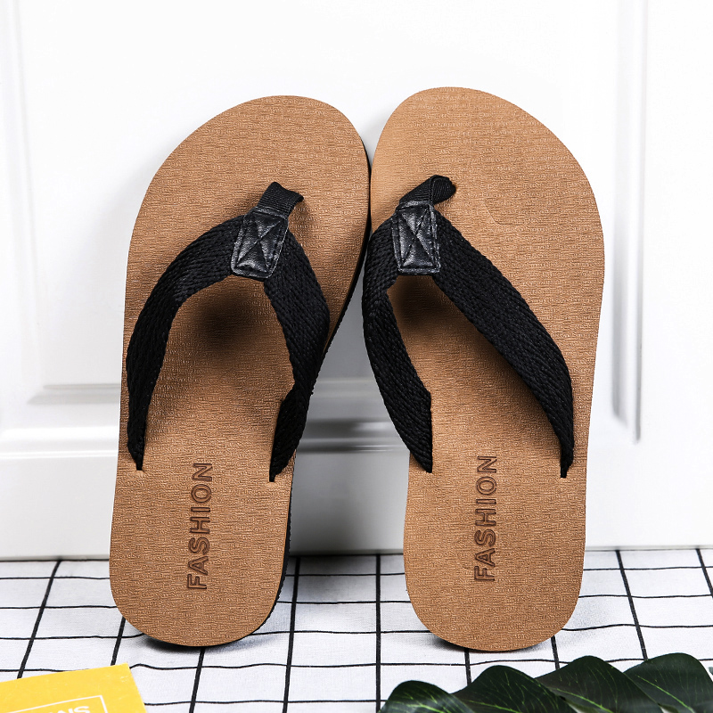 Mùa hè mùa hè triều flip flops của nam giới dép nam dép không trượt đáy mềm ngoài trời mặc pinch bãi biển mát kéo giày