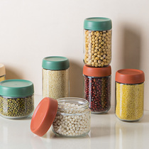 Ink glass sealed can with Lid Food household storage jar kitchen kimchi jar honey lemon sealed bottle