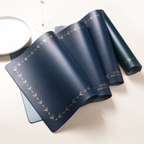 Ink Nordic leather Western placers home waterproof and oil-proof anti-heat insulation mat light luxury dinner plate table non-slip mat