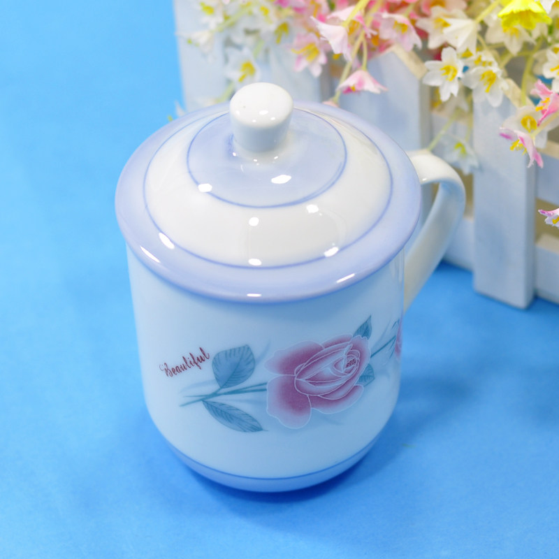 Hotel Supplies Practical Ceramics Water Glass Hotel Supplies Guesthouse Fine Printed Dining Room Small Ceramic Tea Cup