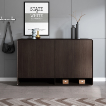 Nordic Light Lavish Black Walnuts Modern Minimalist Living-room Genguan Cabinet Four Doors Shoe Cabinet Storage Partition Dining Side Cabinet Shelve Shelf