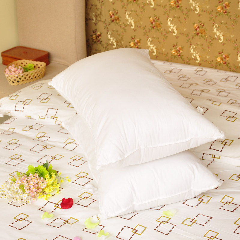 Hotel supplies white goose feather down pillow core health care single pillow Star hotel pillow 2kg