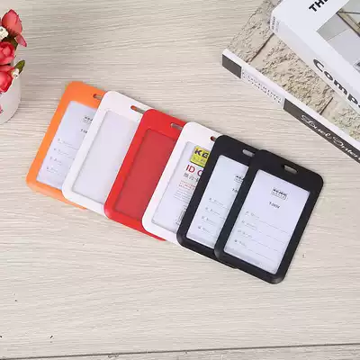 Customized employee trade fair certificate badge plastic student bus access control card set double-sided transparent work card