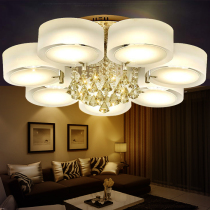 led crystal lamp living room dining room personality chandelier atmospheric ceiling lamp bedroom lamp modern simple creative lamp decoration