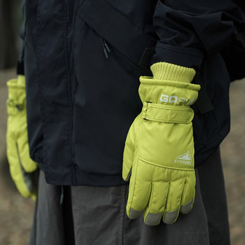 Autumn and Winter Warm Gloves for Men and Women, Fleece-Lined, Windproof, Waterproof, Suitable for Skiing, Cycling, Electric Vehicles, Motorcycles, and Touchscreen Use