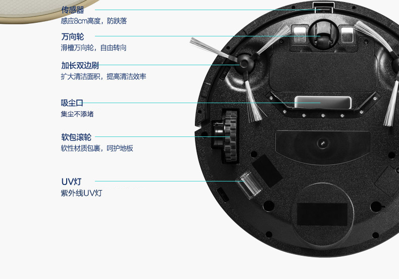 Máy quét robot đẹp mới tự động một máy quét nhà quét đất vr10f1-tg may hut bui mini