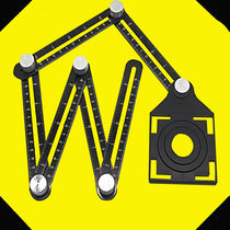 Universal tile positioning hole opener six-fold ruler wall and floor tile hole punch positioning ruler artifact measuring tool multi-function