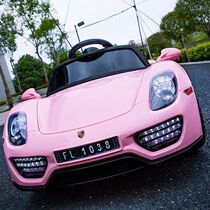 New childrens electric car four-wheeled big car double drive sports car Childrens remote control car baby toy car can sit people