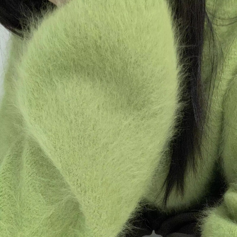 Lazy Style Green Long-Sleeved Sweater for Women 2026 Autumn and Winter New Loose Pullover Soft and Cozy Inner Wear Unique Top Lazy Style Green Long-Sleeved Sweater for Women 2026 Autumn and Winter New Loose Pullover Soft and Cozy Inner Wear Unique Top