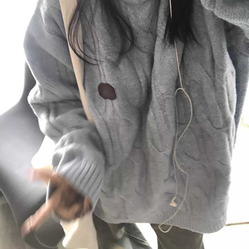 Chic Blue Sweater for Women, New Autumn and Winter Style, Loose, Lazy Style, Soft and Gentle, Casual and Versatile Knit Top, Trendy
