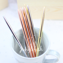 INS Nordic minimalist metallic Rose gold Silver Signature signature pen Sign-in pen High-end wedding wedding