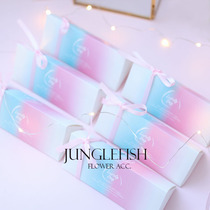 JF Son Department Small Clear New Pink Blue Creative Wedding Gift Box Triangle Delight Candy Case Paper Box Wedding Celebration
