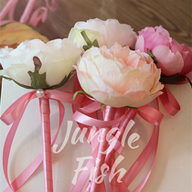 Pink simulation rose forest fairy wedding Teachers Day Best Friend Birthday gift creative stationery signature writing pen