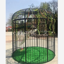 Wrought iron super large bird cage decoration ornaments outdoor shopping mall king-size iron cage restaurant card holder bird cage partition