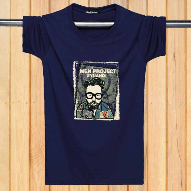 Mùa hè mới tay ngắn nam cổ tròn T 桖 cotton cỡ lớn rộng nửa tay áo xu hướng thể thao giản dị áo thun đáy áo oversize nam