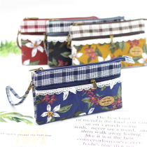 Field Garden Multi-storey Cell Phone Bag Female Zero Wallet Brief Hand Holding Bag Mid Aged Hand Carrying Bag 100 Hitch Mobile Phone Bag Cloth Art Money