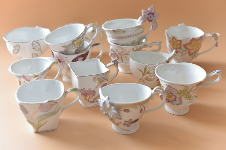 Blemish Afternoon Tea European-style Espresso Cup Breakfast Milk Cup Mark Mug Cup English-style Tea Small Water Cup Ceramics