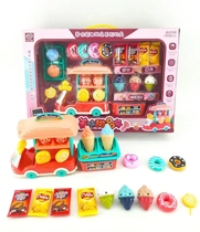 Simulation dessert toy car cross house toy donut ice cream candy store toy delicious dessert car
