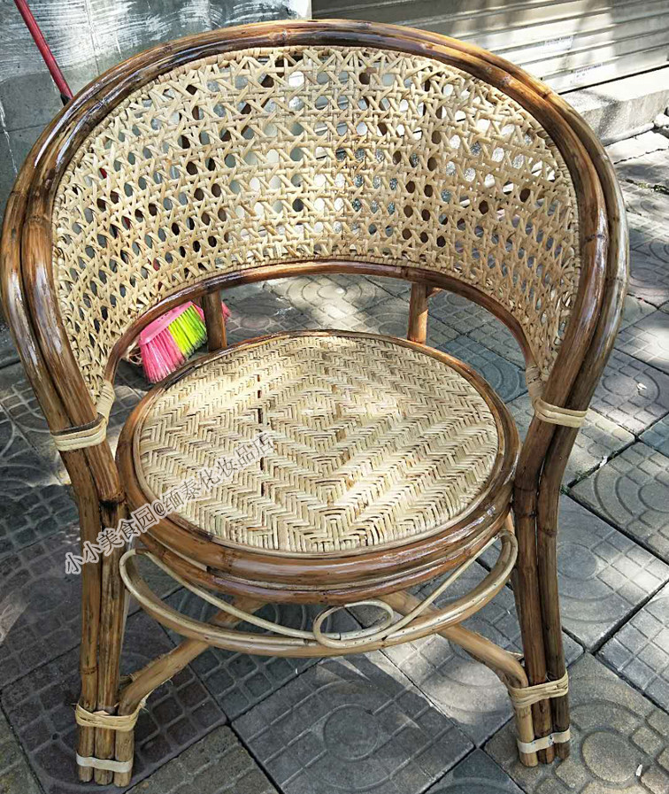 Hand Woven Rattan Chair Home Elderly Chair Casual Chair Adult Chair Balcony Living-room Natural Casual Chair Office Chair