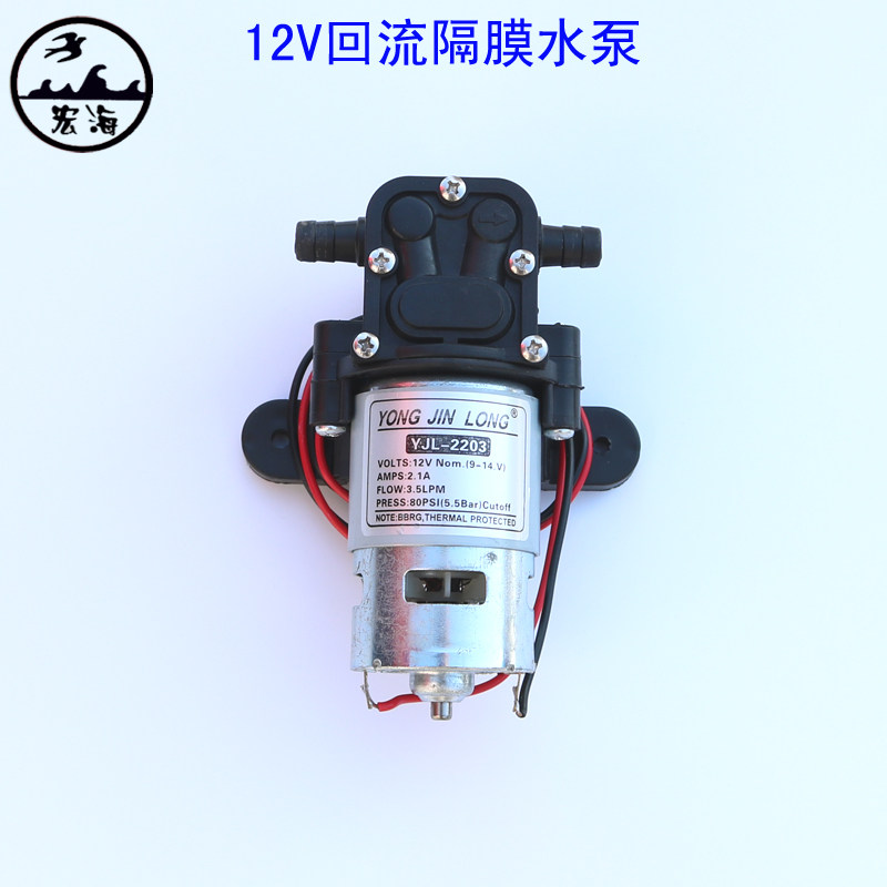 12v water pump reflux agricultural electric nebulizer diaphragm pump dosing machine pressure pump high-pressure pumping self-priming pump 