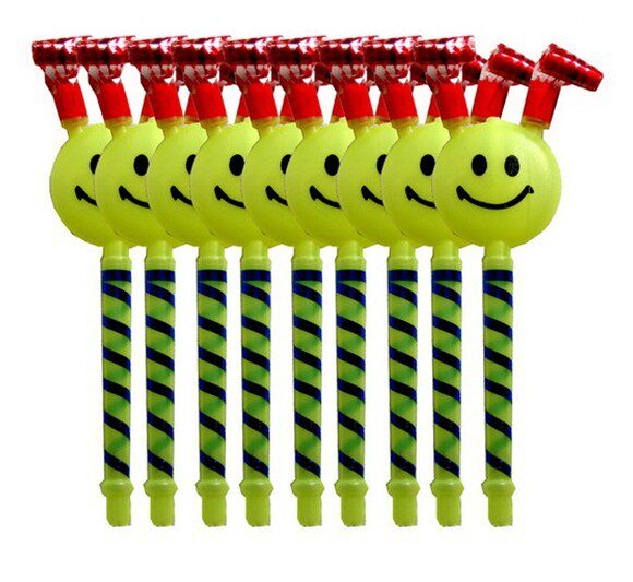 Smiley face blown dragon 7g birthday party blow the roll Christmas Makeup Prom Atmosphere Props Horn has a voice