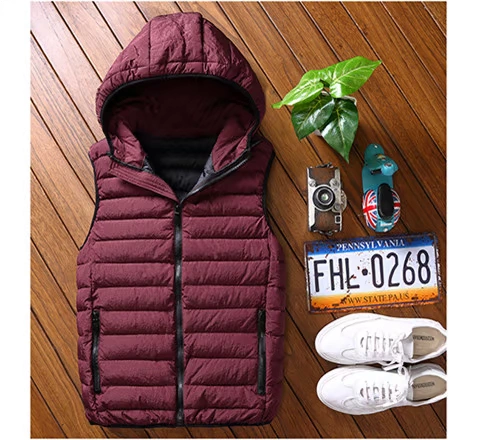 Áo vest cotton nam giảm chất béo và áo thun nam XL áo khoác nam mùa thu và mùa đông cotton vest vest cotton áo ba lổ