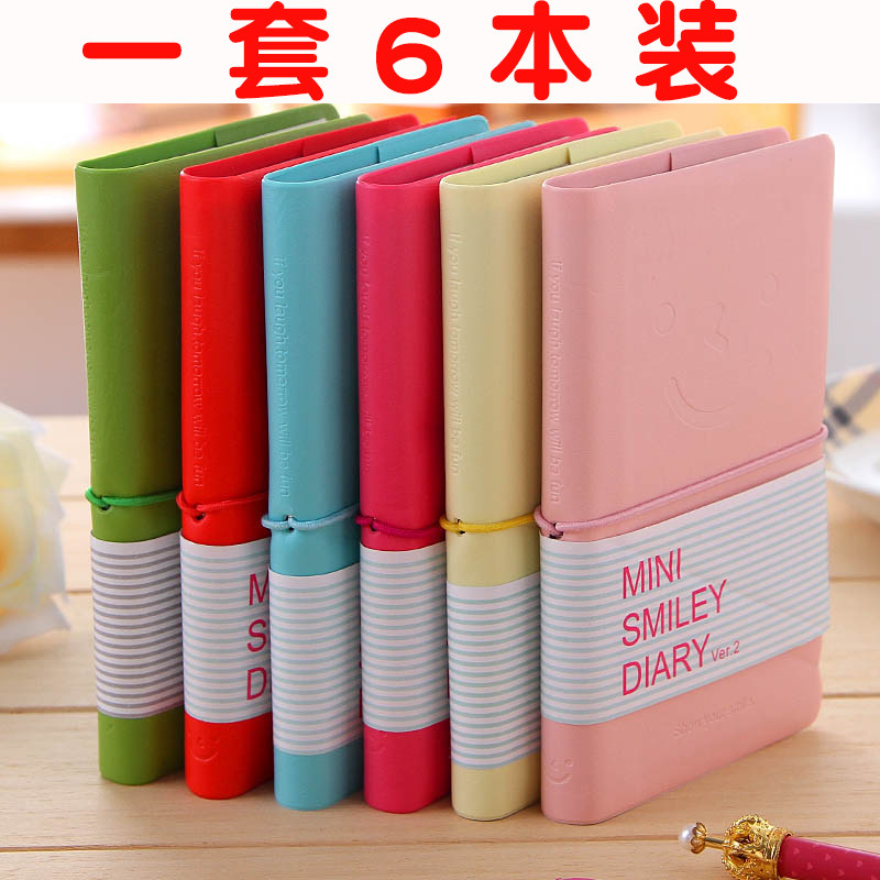 Soft leather strap notebook Portable small book pocket book Blank hand account Small book Portable pocket notepad