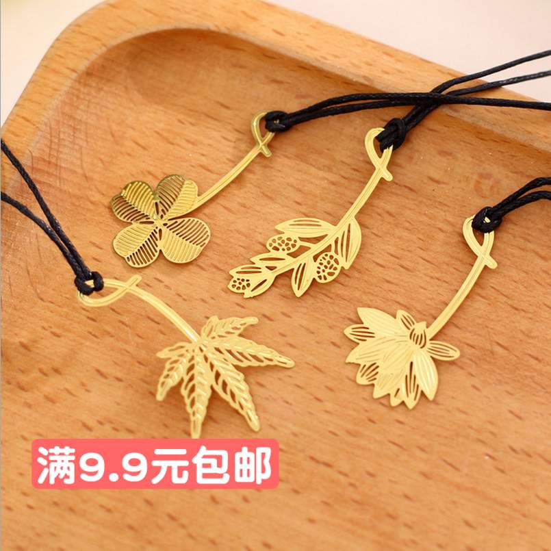 Creative Metal Bookmark Classical Chinese Wind Fancy Flowers and herbs with ropes Marking students with small bookmarks wholesale