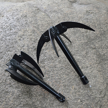 Fishing water straw knife anchor knife cut water straw knife with rope folding four-hook weeding anchor knife fish with fishing supplies