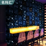 Синяя металлическая трехмерная мозаика из нержавеющей стали, зеркальный эффект, в 3d формате