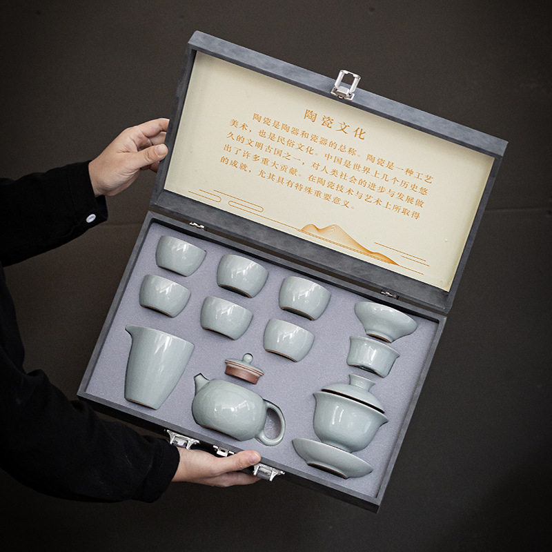 Чайный сервиз Ge Kiln, подарочный набор компании event gift company, крышка для кунг-фу, чаша для чая, полный набор высококачественных подарочных коробок от имени