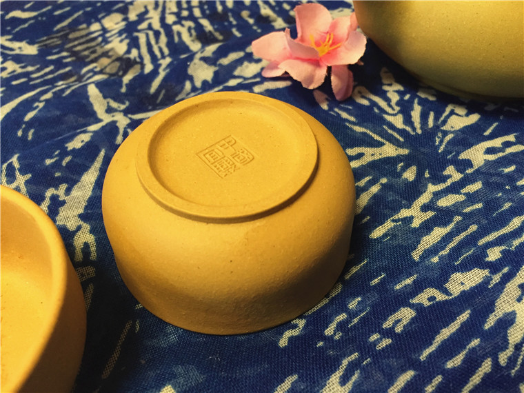 Bingxin ngọc nồi gốc quặng phần sản phẩm bùn 茗 cup phần vàng khắc thơ cốc tách trà đặt cốc cát màu tím vai diễn quà tặng bình đất sét
