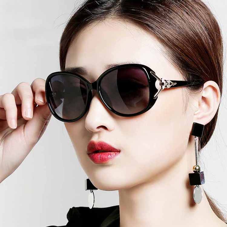 Sunglasses women's round face elegant driving polarized glasses driving sunglasses UV protection 2019 new long face eyes