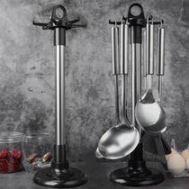 Kitchen Pan Scoop Spoons Shelf Home Drain Hanging Racks Subsoup Ladle Scoop Shovel Full Set Hook Containing Bracket Cookers