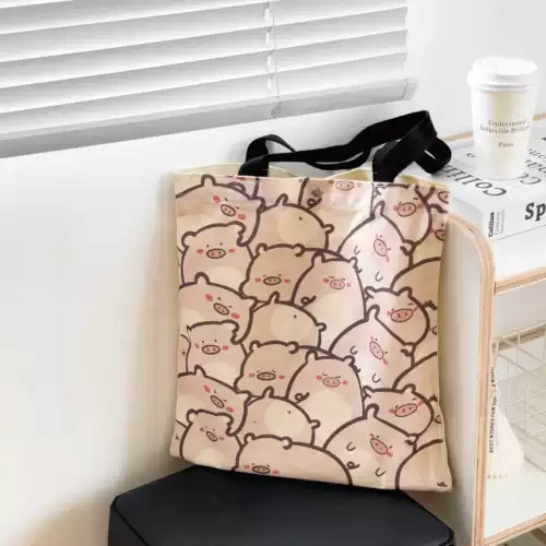 Японский вместительный и большой брендовый мультяшный шоппер на одно плечо, милый портативный тканевый мешок для отдыха, делается под заказ