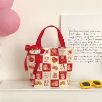 Горизонтальный вариант - красная змея + красная лента + кулон + застежка (версия с застежкой)